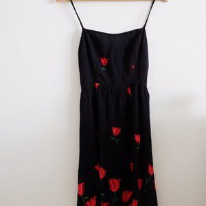 Reformation Rose Print Midi Dress